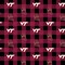 Sykel Enterprises-Virginia Tech Fleece Fabric-Virginia Tech Hokies Buffalo Plaid Fleece Blanket Fabric-Sold by the yard